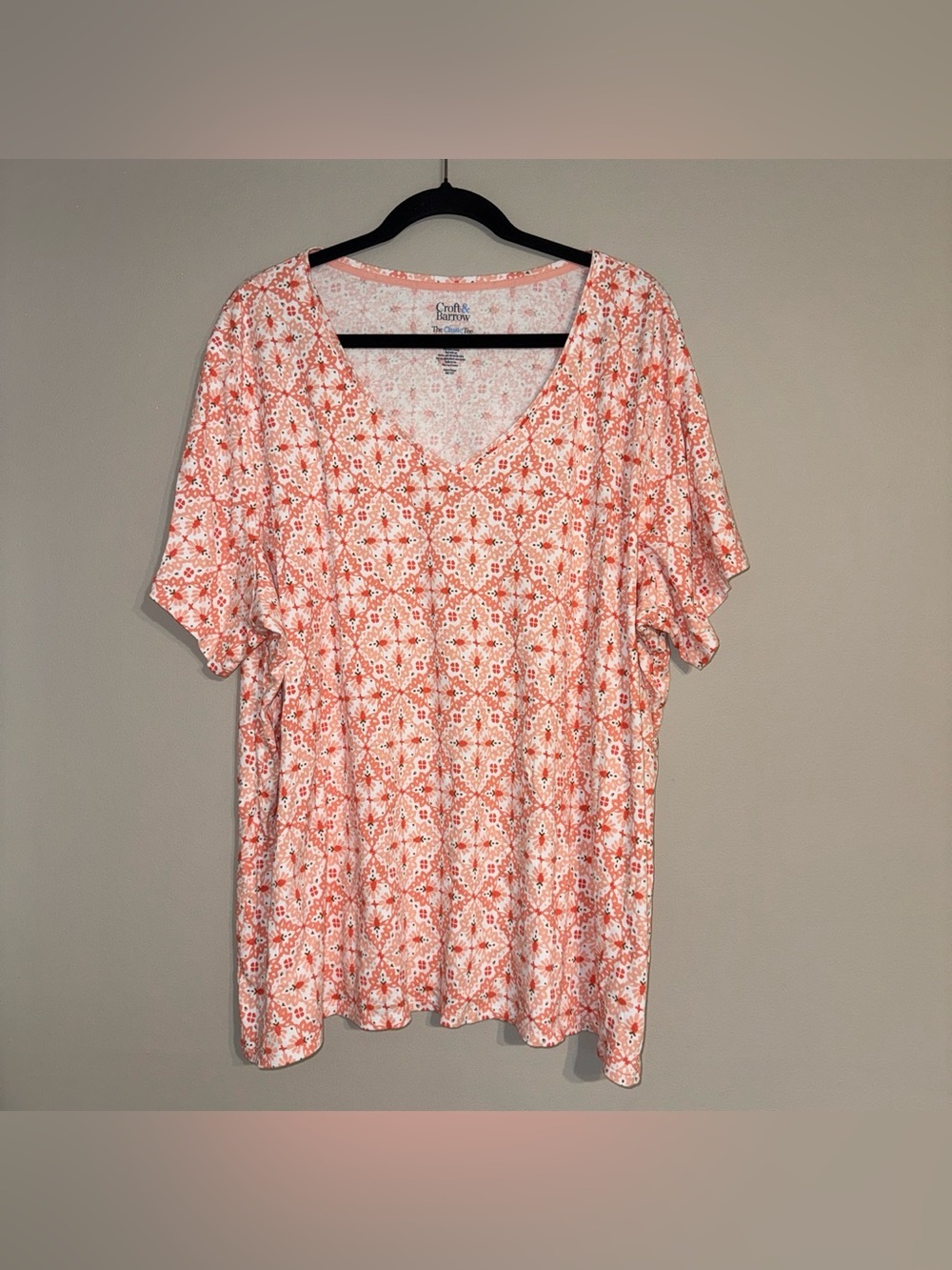 Croft & barrow v neck top plus size 3X✨